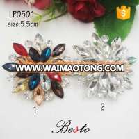 Beautiful fashion bouquet custom korea crystal brooch for wedding invitation