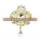 Gold Rhinestone Crystal Brooch Pin DIY Wedding Bouquet